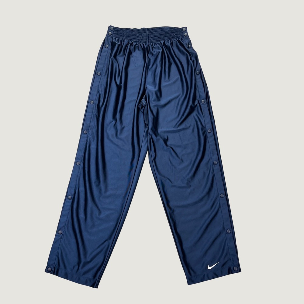 Nike Team Sports Tearaway Snap Track Pants XL Polyester Navy Blue Vintage Retro